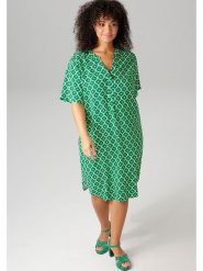 Aniston Sukienka w kolorze zielono-białym rozmiar: 48. Zielone sukienki damskie Aniston, bez wzorów, z wiskozy, bez kołnierzyka, bez ramiączek, midi. Za 88.02 zł.