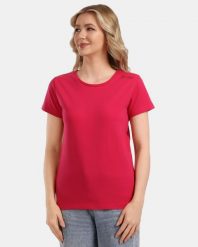 Damska bawełniana koszulka Kilpi PROMO-W. Czerwone t-shirty damskie Kilpi, bez wzorów, z bawełny, bez kołnierzyka. Za 112.21 zł.