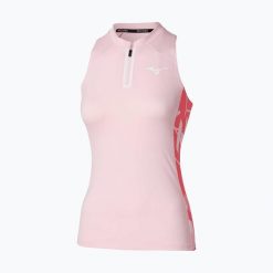 Koszulka tenisowa damska Mizuno Daybreakers Printed. Czerwone topy sportowe damskie Mizuno, s, bez wzorów, z elastanu, bez ramiączek. Za 82.99 zł.