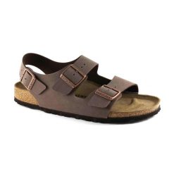Sandały Birkenstock Milano Birkibuc Dorosłych. Brązowe sandały męskie Birkenstock, z gumy, bez zapięcia. Za 728.00 zł.