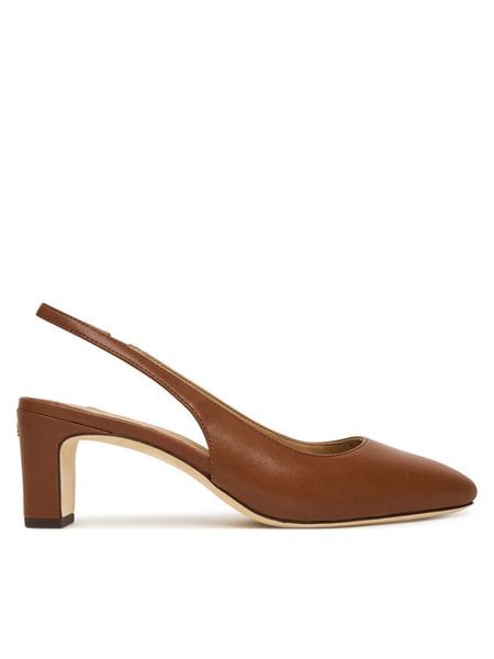 LAUREN RALPH LAUREN Czółenka 802P00096002 Brązowy. Brązowe czółenka damskie Lauren Ralph Lauren, bez wzorów, ze skóry, bez obcasa. Za 599.99 zł.