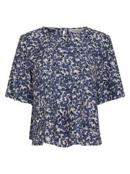 MOSS COPENHAGEN Bluzka w kolorze granatowym rozmiar: S. Niebieskie bluzki damskie MOSS COPENHAGEN, s, bez wzorów, bez kołnierzyka, bez ramiączek. Za 139.95 zł.