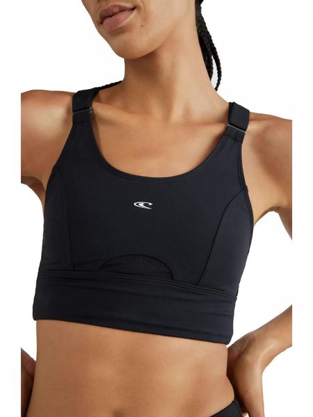 Biustonosz sportowy dla kobiet O'Neill Yoga Sports. Czarne biustonosze sportowe damskie O'neill, bez wzorów, z materiału. Za 239.00 zł.