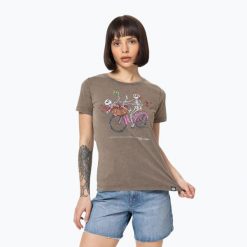 Koszulka damska Pitbull Cruisinandboozin. Brązowe t-shirty damskie PITBULL, m, bez wzorów, z bawełny, bez kołnierzyka. Za 79.99 zł.