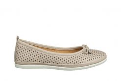 Baleriny Bayla-161 158 709 Silver Grey 161715, Szary, Skóra naturalna - 36. Szare baleriny damskie Bayla, bez wzorów, z materiału, bez obcasa, na płaskiej podeszwie. W wyprzedaży za 179.10 zł.