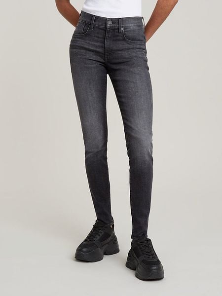 G-Star Dżinsy "Lhana" - Skinny fit - w kolorze antracytowym rozmiar: W25/L30. Czarne jeansy damskie G-Star. Za 139.87 zł.