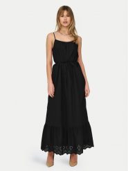 ONLY Sukienka letnia Lou 15313166 Czarny Regular Fit. Czarne sukienki damskie Only, na lato, xs, bez wzorów, z bawełny, bez kołnierzyka, bez ramiączek. Za 179.99 zł.