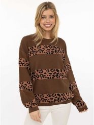 Zwillingsherz Sweter w kolorze brązowym rozmiar: S/M. Brązowe swetry klasyczne damskie Zwillingsherz, m, z bawełny, bez kołnierzyka. Za 130.99 zł.