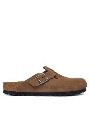Birkenstock Klapki Boston 1032795 Brązowy. Brązowe klapki damskie Birkenstock, bez wzorów, ze skóry, bez obcasa. Za 694.99 zł.