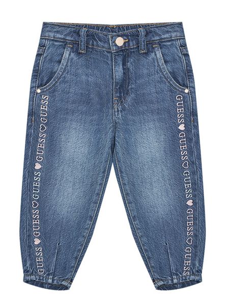 Guess Jeansy K5GA01 D4MU2 Niebieski Regular Fit. Niebieskie spodnie dziewczęce Guess, z jeansu. Za 129.99 zł.