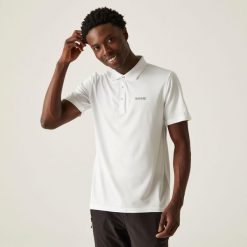 Męska koszulka polo Maverik V Quick Drying. Białe koszulki polo męskie Regatta, l, bez wzorów, z poliesteru, bez ramiączek. Za 89.99 zł.