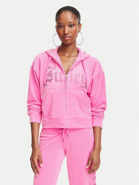 Juicy Couture Bluza Old Gothic JCWAS226333 Różowy Slim Fit. Czerwone bluzy bez kaptura damskie Juicy Couture, xl, z syntetyku. Za 407.99 zł.