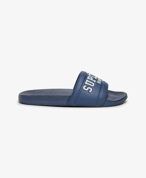 Superdry klapki Destination Pool z wyściełanym paskiem – Mariner Navy. Niebieskie klapki i japonki męskie Superdry., z poliesteru. Za 135.40 zł.