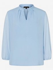 More & More Bluzka w kolorze błękitnym rozmiar: 36. Niebieskie bluzki damskie MORE & MORE, bez wzorów, bez kołnierzyka, bez ramiączek. Za 65.38 zł.