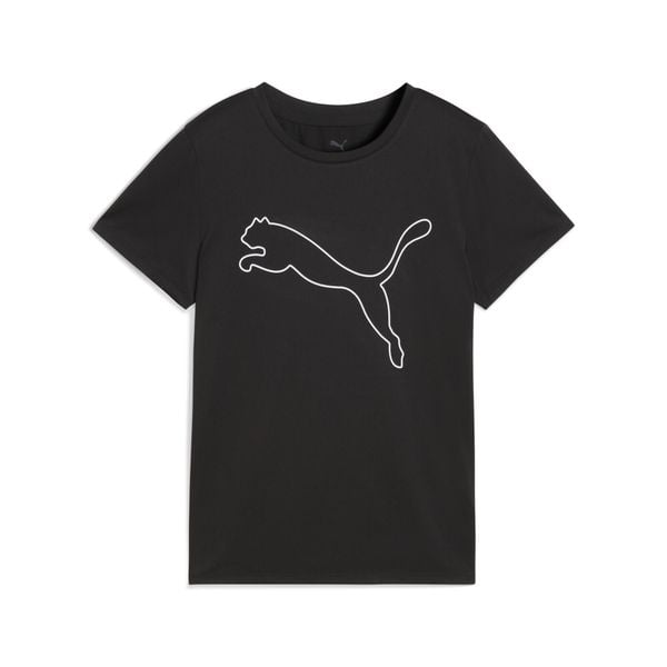 Damska koszulka TAD ESSENTIALS z logo PUMA. Czarne t-shirty damskie Puma, l, bez wzorów, bez kołnierzyka. W wyprzedaży za 84.00 zł.