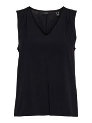 Vero Moda Top "Brit" w kolorze czarnym rozmiar: L. Czarne topy damskie Vero Moda, l, bez wzorów, bez kołnierzyka. Za 34.85 zł.