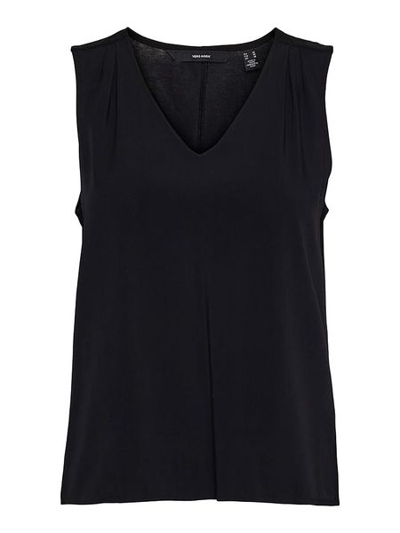 Vero Moda Top "Brit" w kolorze czarnym rozmiar: L. Czarne topy damskie Vero Moda, l, bez wzorów, bez kołnierzyka. Za 34.85 zł.