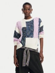 Desigual Sweter Edmonton 24WWJF19 Kolorowy Regular Fit. Swetry klasyczne damskie Desigual, s, z syntetyku, bez kołnierzyka. Za 389.99 zł.