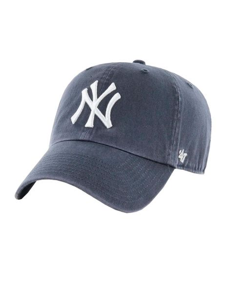 Czapka z daszkiem dla dorosłych 47 New York Yankees Clean Up Cap. Niebieskie czapki męskie 47 Brand, bez wzorów, z bawełny, sportowe. Za 109.99 zł.