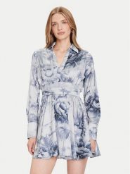 Guess Sukienka koktajlowa W5YK00 WF1T2 Niebieski Regular Fit. Niebieskie sukienki damskie Guess, xxl, z aplikacjami, z syntetyku, wizytowe, bez kołnierzyka, bez ramiączek. Za 349.99 zł.