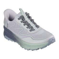 Buty Skechers Slip-ins Switch Back - Mist 180157-GYGR szare. Szare buty sportowe na co dzień damskie bez wzorów, z syntetyku, trekkingowe. Za 613.11 zł.