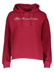 Pepe Jeans Bluza w kolorze czerwonym rozmiar: S. Czerwone bluzy z kapturem damskie Pepe Jeans, s, z bawełny. Za 140.86 zł.