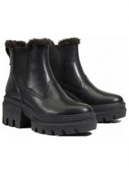 Timberland Skórzane sztyblety "Everleigh" w kolorze czarnym rozmiar: 40. Czarne botki damskie Timberland, sportowe, bez obcasa, bez zapięcia. Za 571.03 zł.