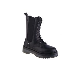 Trapery damskie, Lumberjack Elyse. Czarne trapery damskie Lumberjack, bez obcasa. Za 199.99 zł.