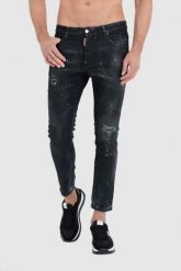DSQUARED2 Czarne męskie jeansy black ring studs wash skater jeans, Rozmiar 52. Czarne jeansy męskie Dsquared2. W wyprzedaży za 2,599.99 zł.