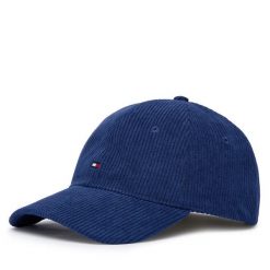 Czapka z daszkiem Tommy Hilfiger. Niebieskie czapki z daszkiem damskie Tommy Hilfiger, bez wzorów. Za 209.99 zł.