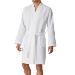Szlafrok Waffel Piqué - Organic Cotton. Szare szlafroki męskie Schiesser, s, bez wzorów, z bawełny. Za 286.00 zł.