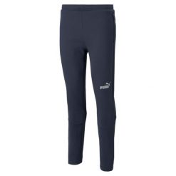 Spodnie męskie Puma Teamfinal Casuals Pants. Niebieskie spodnie materiałowe męskie Puma, bez wzorów, z bawełny, sportowe. Za 119.00 zł.