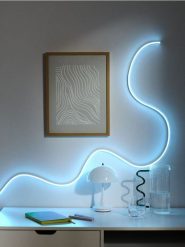 Pasek LED RGB z pilotem - wielobarwny. Paski męskie Sinsay, bez wzorów. Za 29.99 zł.