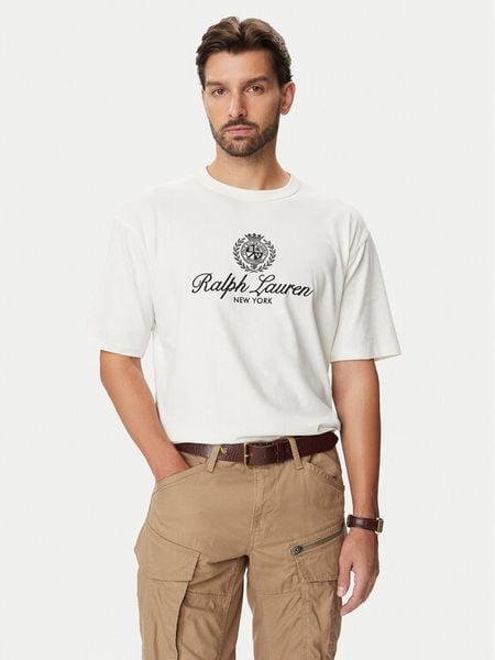 Polo Ralph Lauren T-Shirt 710B28747001 Beżowy Regular Fit. Brązowe koszulki polo męskie Polo Ralph Lauren, l, bez wzorów, z bawełny, bez ramiączek. Za 466.99 zł.