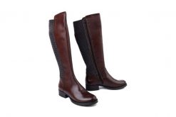 RIEKER Z9591-27 brown , kozaki damskie. Brązowe kozaki damskie Rieker, bez obcasa, na obcasie. Za 450.42 zł.