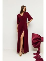 Made of emotion Sukienka w kolorze bordowym rozmiar: L. Czerwone sukienki damskie Made Of Emotion, na co dzień, l, bez wzorów, bez kołnierzyka, bez ramiączek, maxi, proste. Za 269.99 zł.