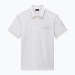 Koszulka polo męska Napapijri E-Amundsen. Białe koszulki polo męskie Napapijri, l, bez wzorów, bez ramiączek. Za 239.99 zł.