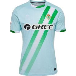 Zewnętrzna koszulka klubu Real Betis Sewilla 2025/26. Niebieskie bluzki damskie HUMMEL, bez wzorów, bez kołnierzyka. Za 350.50 zł.