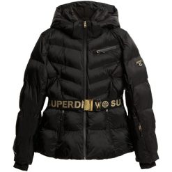Damska kurtka puchowa Superdry Luxe. Czarne kurtki damskie Superdry., bez wzorów, z puchu, bez kaptura, narciarskie. W wyprzedaży za 1,253.15 zł.