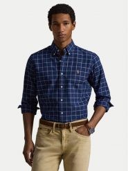 Polo Ralph Lauren Koszula 710P07186001 Granatowy Custom Fit. Niebieskie koszule męskie Polo Ralph Lauren, l, bez wzorów, z bawełny, bez kołnierzyka, bez ramiączek. Za 769.99 zł.