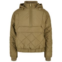 Damska kurtka puchowa Urban Classics oversized diamond quilted pull over. Zielone kurtki damskie Urban Classics, bez wzorów, z puchu, bez kaptura. Za 337.50 zł.