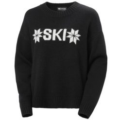 Damski sweter z dzianiny Helly Hansen Bliss. Czarne swetry klasyczne damskie Helly Hansen, na zimę, z dzianiny, bez kołnierzyka. Za 727.00 zł.