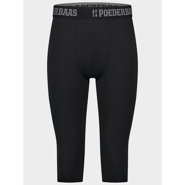 Legginsy termoaktywne męskie Poederbaas 3/4 Lekkie. Czarne bielizna termoaktywna męska POEDERBAAS, l, bez wzorów, z elastanu. Za 199.42 zł.