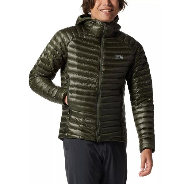 Kurtka puchowa męska Mountain Hardwear Ghost Whisperer/2 Hoody. Zielone kurtki męskie MOUNTAIN HARDWEAR, m, bez wzorów, z puchu, bez kaptura, narciarskie. Za 1,540.15 zł.