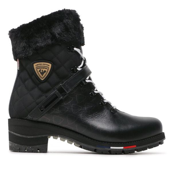 Trzewiki Rossignol. Czarne botki damskie Rossignol, bez obcasa, na płaskiej podeszwie, bez zapięcia. Za 2,839.00 zł.