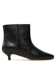 Balagan Botki BALAGAN-VARED BOTKI CZARNY Czarny. Czarne botki damskie BALAGAN, ze skóry, bez obcasa, na szpilce, bez zapięcia. Za 749.99 zł.