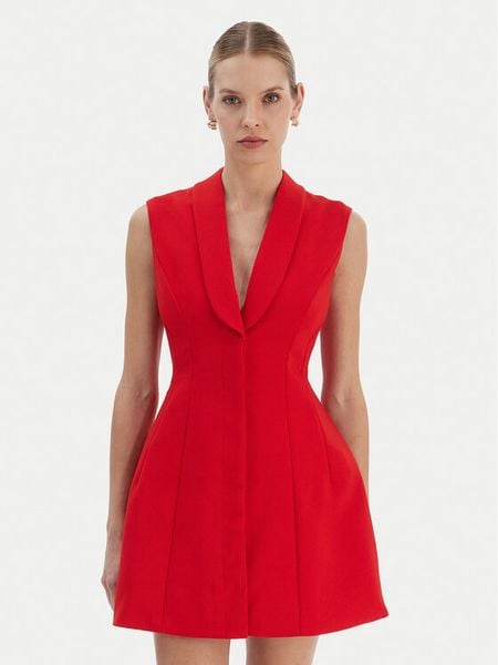 Bardot Sukienka koktajlowa Destene 59724DB Czerwony Slim Fit. Czerwone sukienki damskie BARDOT, xs, bez wzorów, z syntetyku, wizytowe, bez kołnierzyka, bez ramiączek. Za 639.99 zł.