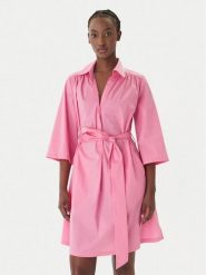 LOLA CASADEMUNT Sukienka koszulowa LS2616140 Różowy Relaxed Fit. Czerwone sukienki damskie lola casademunt, xs, bez wzorów, z bawełny, bez kołnierzyka, bez ramiączek, koszulowe. Za 543.99 zł.