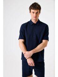 Garcia Koszula - Regular fit - w kolorze granatowym rozmiar: XXL. Niebieskie koszule męskie Garcia, xxl, bez wzorów, bez kołnierzyka, bez ramiączek. Za 139.02 zł.