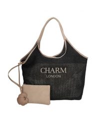 Charm Shopper bag "Shoreditch" w kolorze beżowo-czarnym - 52 x 46 x 15 cm rozmiar: onesize. Brązowe shopper bag damskie Charm, bez wzorów, z materiału, na ramię, bez dodatków. Za 146.28 zł.